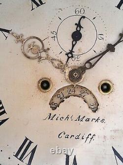 12X17INCH 8 DAY CARDIFF LONGCASE GRANDFATHER CLOCK DIAL+move