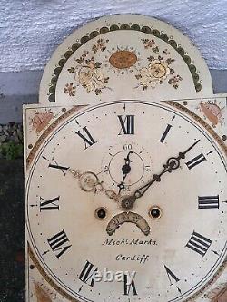 12X17INCH 8 DAY CARDIFF LONGCASE GRANDFATHER CLOCK DIAL+move