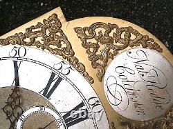 12+16+1/2 NAT HEDGE COLCHESTER 8day LONGCASE GRANDFATHER CLOCK DIAL+move
