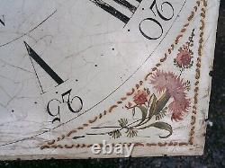 13X18 INCH Samuel Atkinson Bridlington 8day LONGCASE GRANDFATHER CLOCK DIAL+move