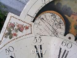 13X18 INCH Samuel Atkinson Bridlington 8day LONGCASE GRANDFATHER CLOCK DIAL+move