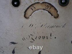 1820 8 day LONGCASE GRANDFATHER CLOCK DIAL+movement 12 inch