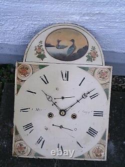 1830 8day LONGCASE GRANDFATHER CLOCK DIAL+move 13X18 inch