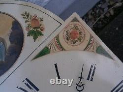 1830 8day LONGCASE GRANDFATHER CLOCK DIAL+move 13X18 inch