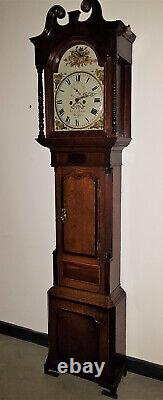 1830s 8 day longcase clock with convex dial by W Roberts of Derby