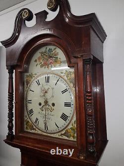 1830s 8 day longcase clock with convex dial by W Roberts of Derby