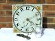 18thC Enamel Long Case Clock Dial & Movement Hand Painted Flowers NICE HANDS a/f