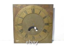 18thC Engraved Archd Strachan Tanfield No. 549 Square Brass Long Case Clock Dial