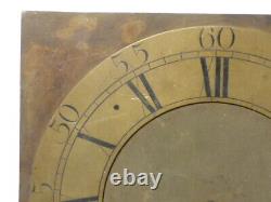 18thC Engraved Archd Strachan Tanfield No. 549 Square Brass Long Case Clock Dial