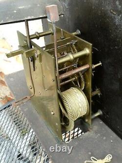 19thC McDowell Boroughbridge Long Case Clock Painted Enamel Dial & Movement a/f