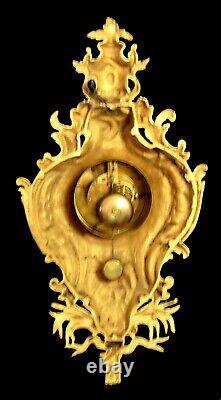 19th C, Gold Medal MARTI Huge BRONZE Antique French Wall Clock ROYAL CARPS works