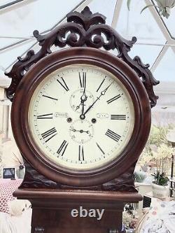 19th C Scottish Mahogany Longcase Grandfather Clock