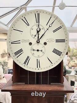 19th C Scottish Mahogany Longcase Grandfather Clock