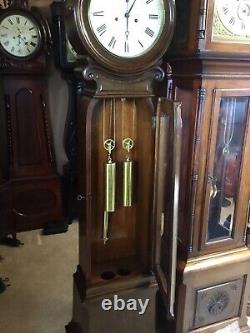19th C Scottish Oak Drumhead longcase grandfather clock