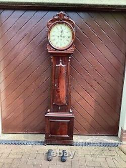 19th C Scottish Rich Mahogany Longcase Grandfather Clock