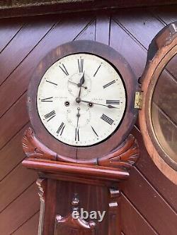 19th C Scottish Rich Mahogany Longcase Grandfather Clock