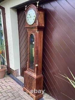 19th Century Mahogany Regulator Longcase Grandfather Clock