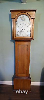 19th Century Pine Eight Day Longcase / Grandfather Clock