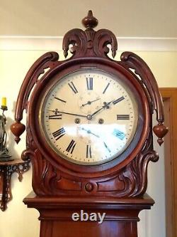 19th Century Scottish Drumhead Longcase Grandfather clock