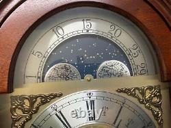 1 Owner Dark Wood Grand Father Clock / Longcase Clock / Needs A Service Vgc