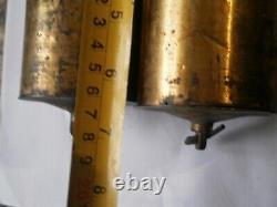 2 Brass Lead Filled Longcase Clock Weights C1740