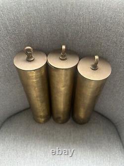 3 x Antique Longcase / Grandfather Clock Weights From Gustav Becker P112