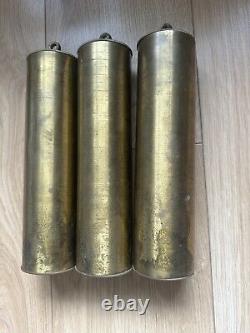 3 x Antique Longcase / Grandfather Clock Weights From Gustav Becker P112