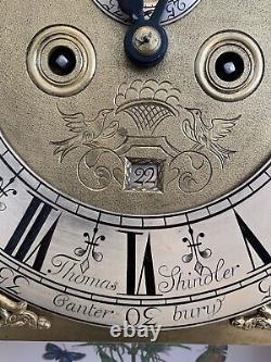 5 Pillar Longcase Clock Movement By Thomas Shindler Canterbury c1730
