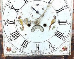 8 Day Antique Oak & Mahogany Longcase Clock / Grandfather Clock
