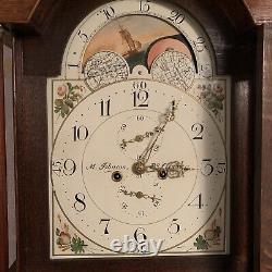 8-day antique longcase grandfather clocks