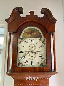 8-day oak and mahogany longcase clock Thomas Gibson Berwick