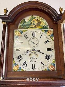 8-day oak longcase clock Thomas Bowra Epsom