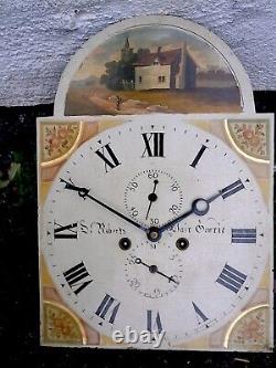 8day LONGCASE GRANDFATHER CLOCK DIAL+move/nt 13x18 inch