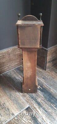 AAntique Miniature Long Case Grandfather Clock Possibly A Apprentice Piece