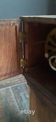 AAntique Miniature Long Case Grandfather Clock Possibly A Apprentice Piece