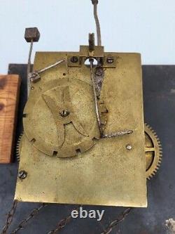 ANTIQUE Geoge III 30 Day Longcase Clock Movement AND ENAMEL FACE 10 X 10