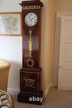 A Beautiful French Empire Napoleonic era Longcase Clock