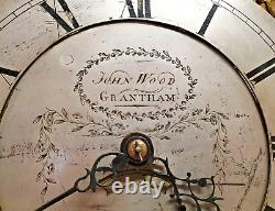 A Good Lincolnshire Dial & Movement John Wood Grantham Circa 1760