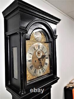 A Handsome late 1700s Ebony Finish Longcase Clock by John Burges