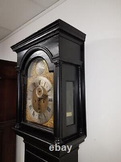 A Handsome late 1700s Ebony Finish Longcase Clock by John Burges