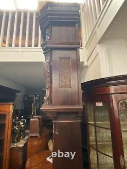 A Lovely Large Carved Mahogany Grandfather Clock By Maple & Co