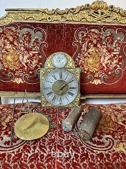 A Rare & Beautiful 230 Year Old Antique Longcase Grandfather Clock Face. C1790