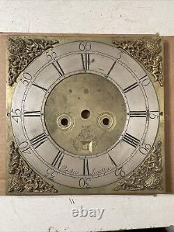 Antique 1700s Brass Tallcase Grandfather Clock Dial Parts Beckett Stockton