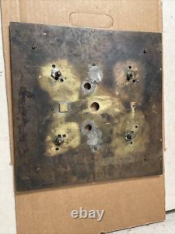 Antique 1700s Brass Tallcase Grandfather Clock Dial Parts Beckett Stockton