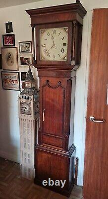 Antique 1820 Longcase Mahogany clock 30-hour Change driven