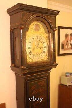 Antique 8 Day Laquer Chinoisserie LONGCASE CLOCK LONDON Pingstone c1720