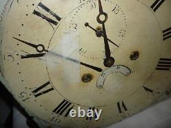 Antique 8 Day Longcase Movement And Dial 12ins X 16.5ins