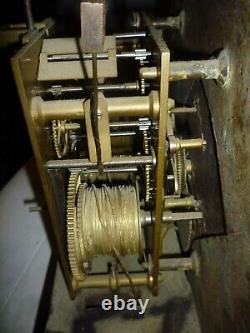 Antique 8 Day Longcase Movement And Dial 12ins X 16.5ins