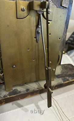 Antique 8 Day Longcase Movement And Dial 12ins X 16.5ins