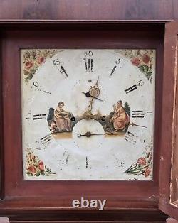 Antique 8 Day Mahogany Longcase Grandfather Clock J. BEECROFT LITTLE LEIGH
